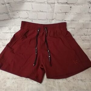 Men's Maroon Athletic Drawstring Shorts